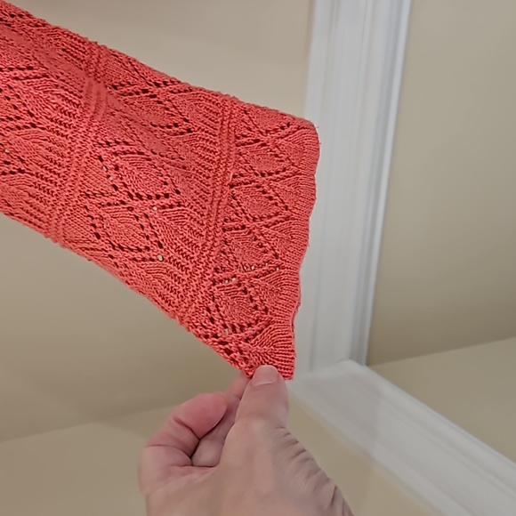 Worthington XL Apricot open knit sweater - Picture 3 of 6